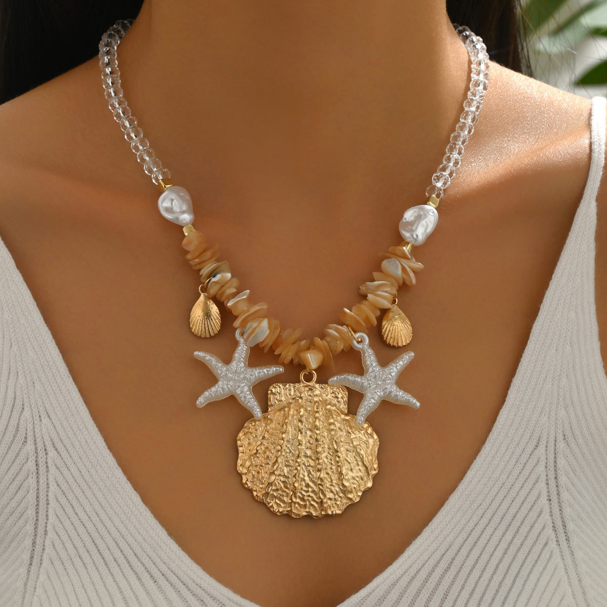 Wholesale  Bohemian Exaggerated Shell Necklace