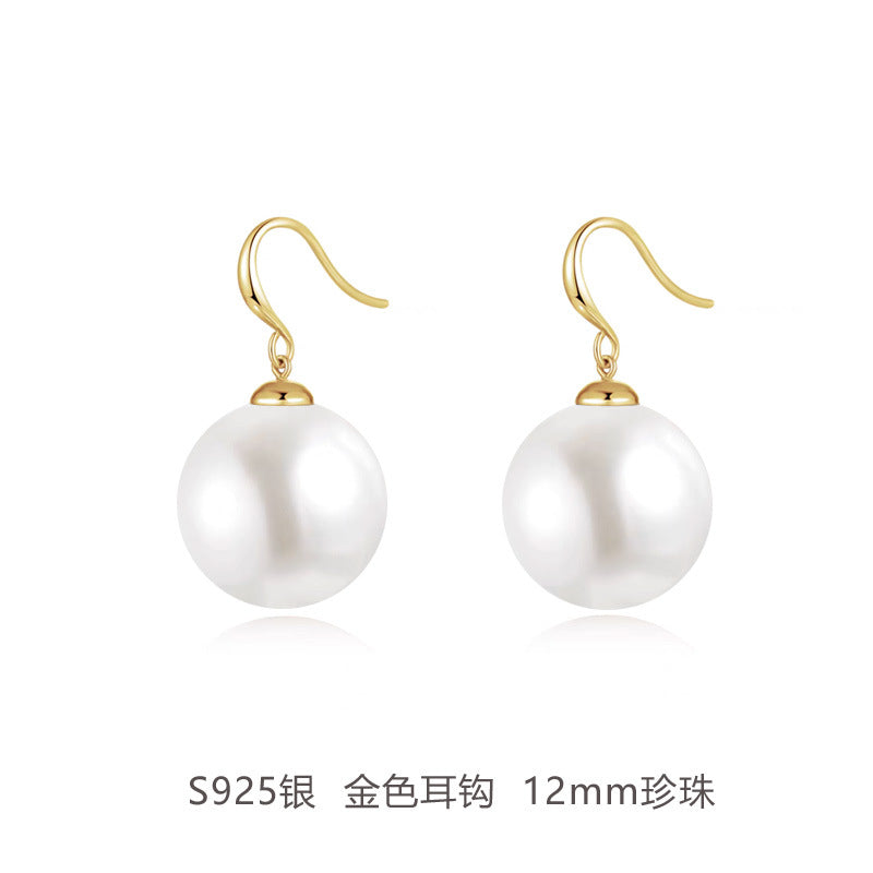Wholesale Large Pearl Sterling Silver Earrings