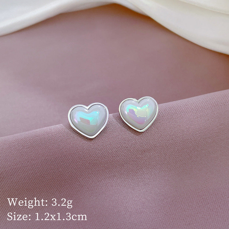Wholesale Titanium Steel Mermaid Heart Earrings ACC-ES-LiGe002