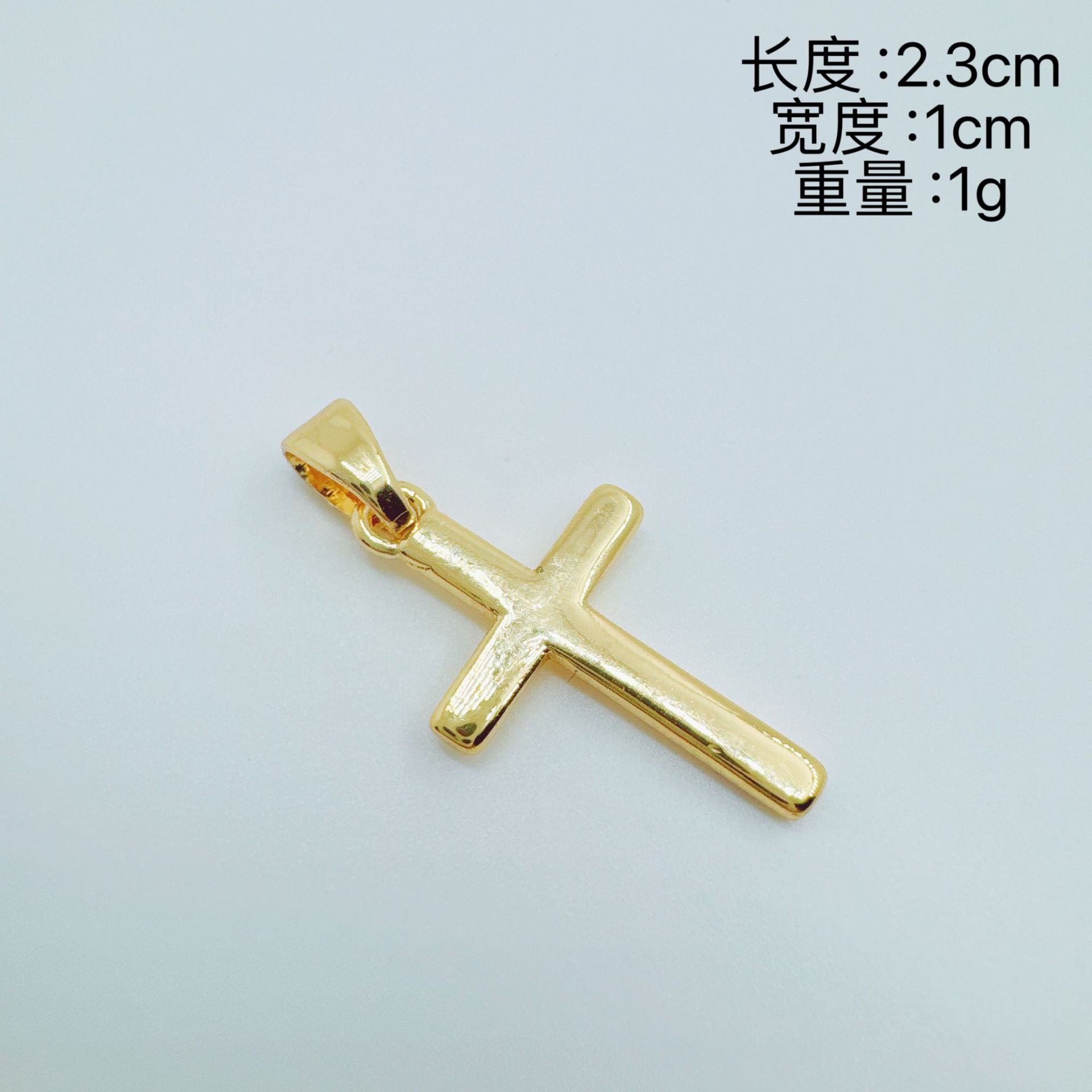 Wholesale Light Luxury Design Copper Gold Plated Micro Inlaid Zircon Cross Necklace