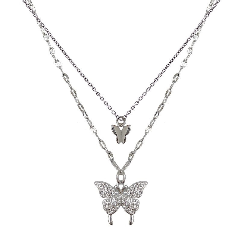 Wholesale Summer Titanium Steel Butterfly Choker Necklace