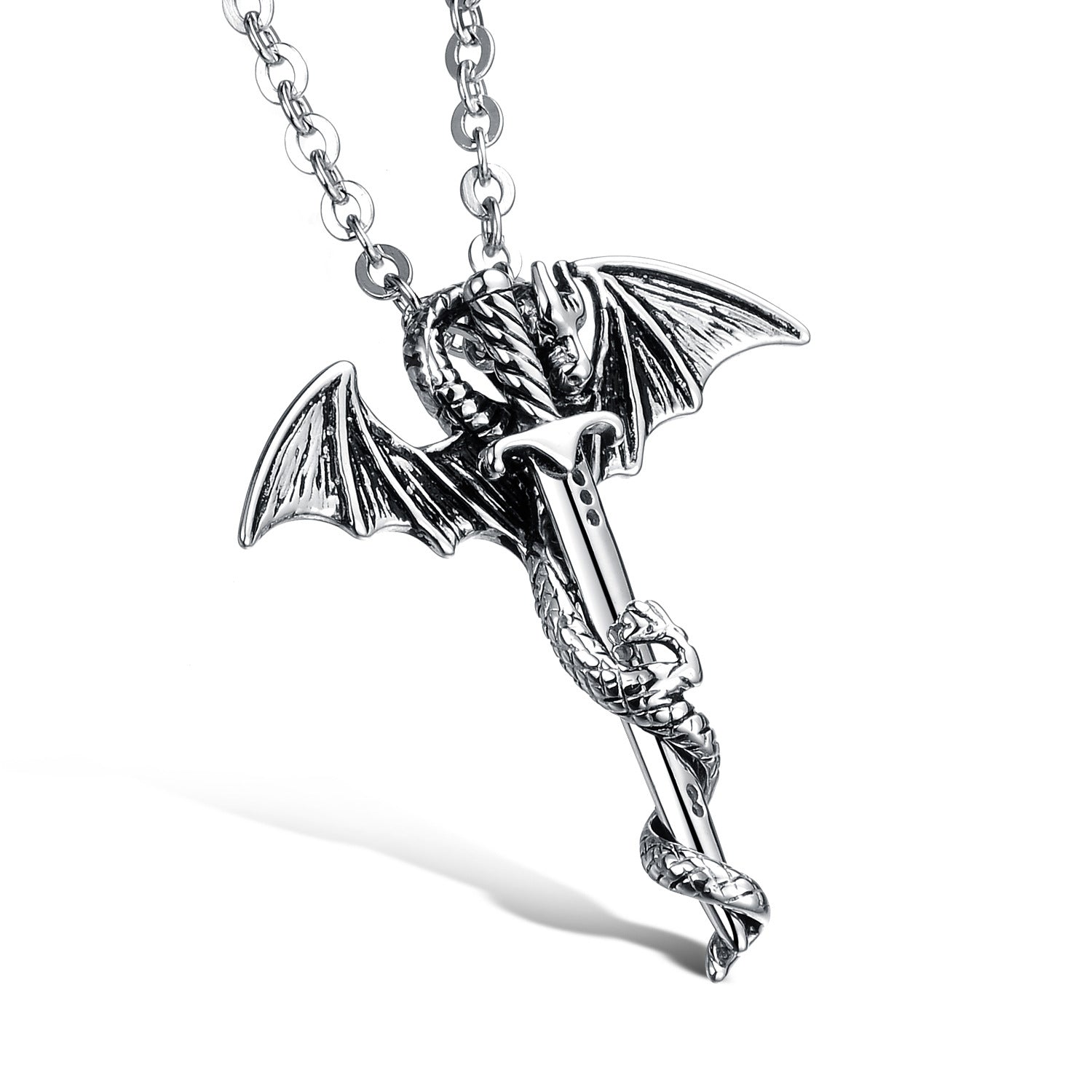 Wholesale Dragon Pendant  Titanium Steel Necklace