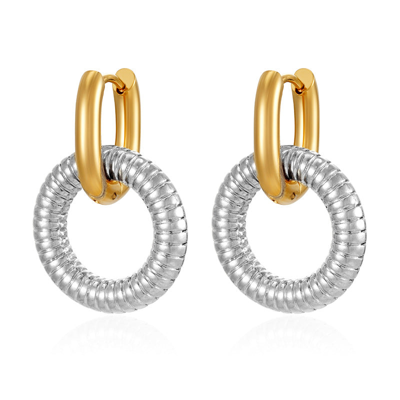 Wholesale Square pendant stainless steel earrings