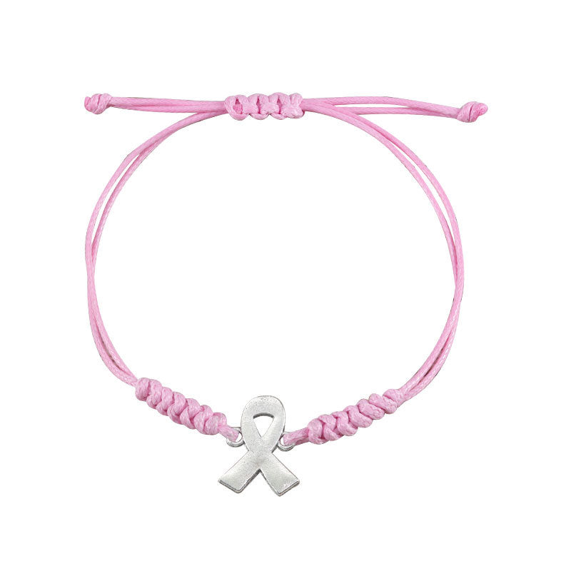 Wholesale Prevention of Breast Multicolor Bracelet  Alloy Ribbon Bracelet