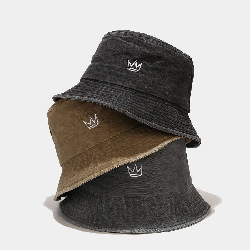 Wholesale Crown Embroidered Fisherman Hat