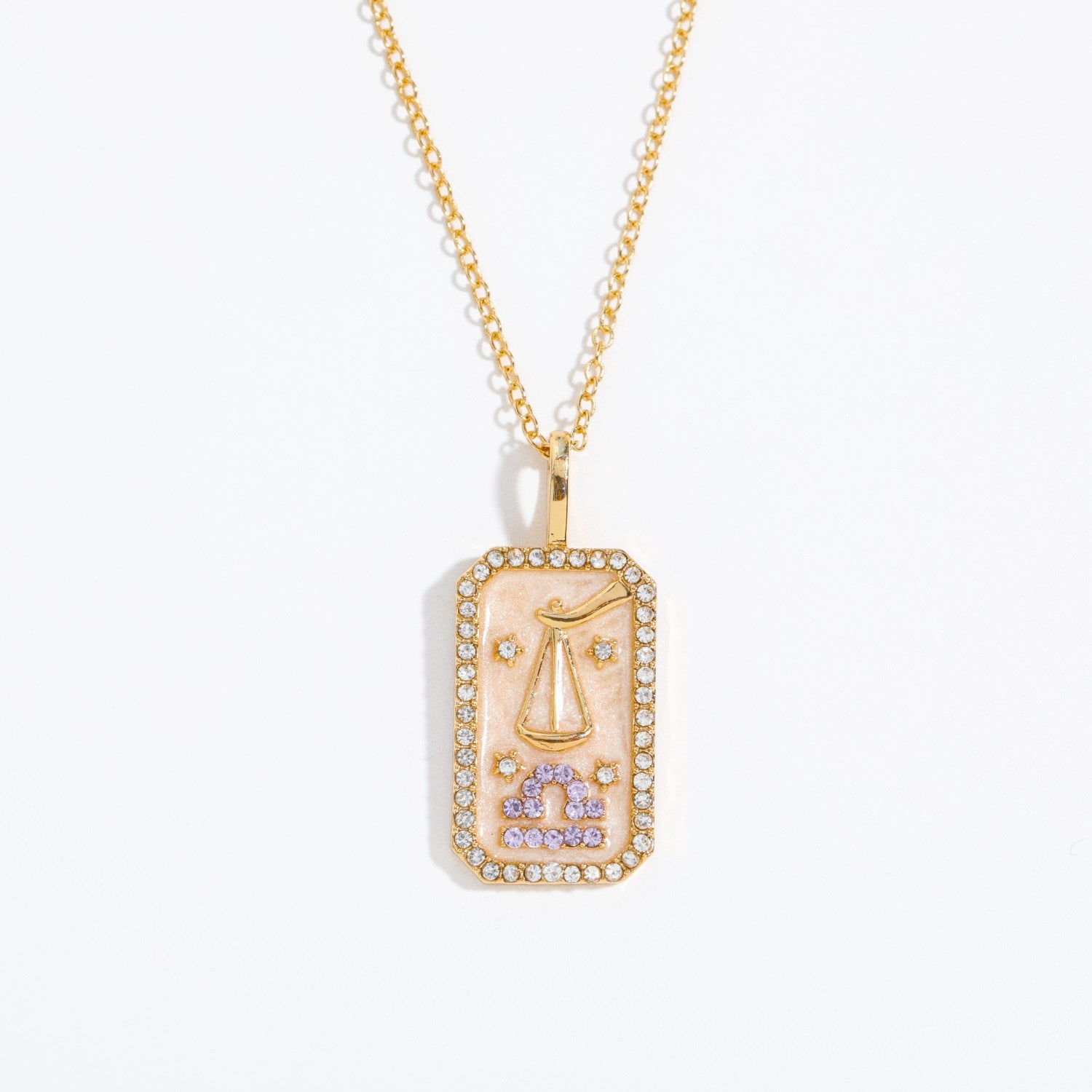 Wholesale  12 Constellation Light Luxury Niche Diamond Oil Dropping Color Necklaces