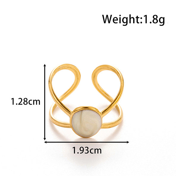 Wholesale  Red Titanium Steel Oil Dropping Light Luxury Retro Ring