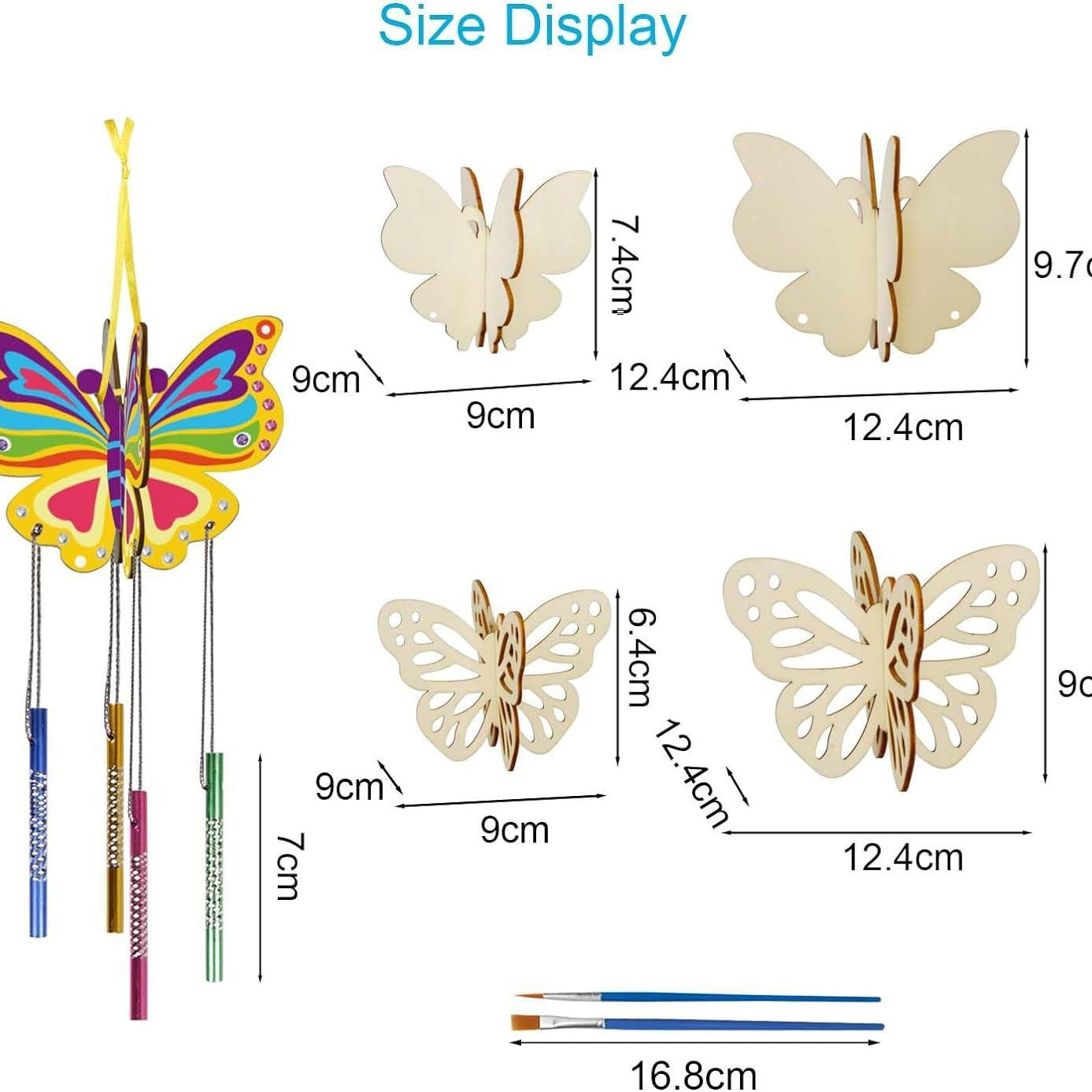 Wholesale  butterfly wind chime diy handmade material bagit