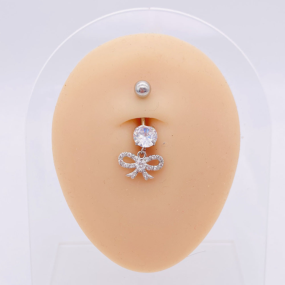 Wholesale Stainless Steel Long Tree of Life Zircon Belly Button Nails Body Jewelry ACC-BJ-ChenY001