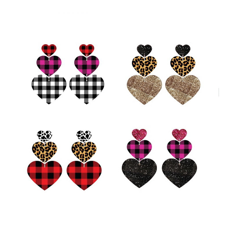 Wholesale Valentine's Day Pink Heart Cake Chocolate Earrings ACC-ES-XueP036