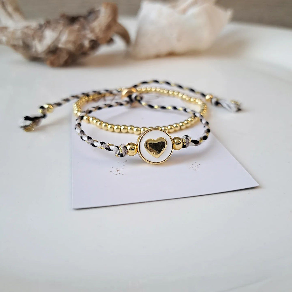 Wholesale Colorful Cotton Thread Hand Braided Hand Rope Cross Beaded Bracelet Miyuki ACC-BT-Qiqi021