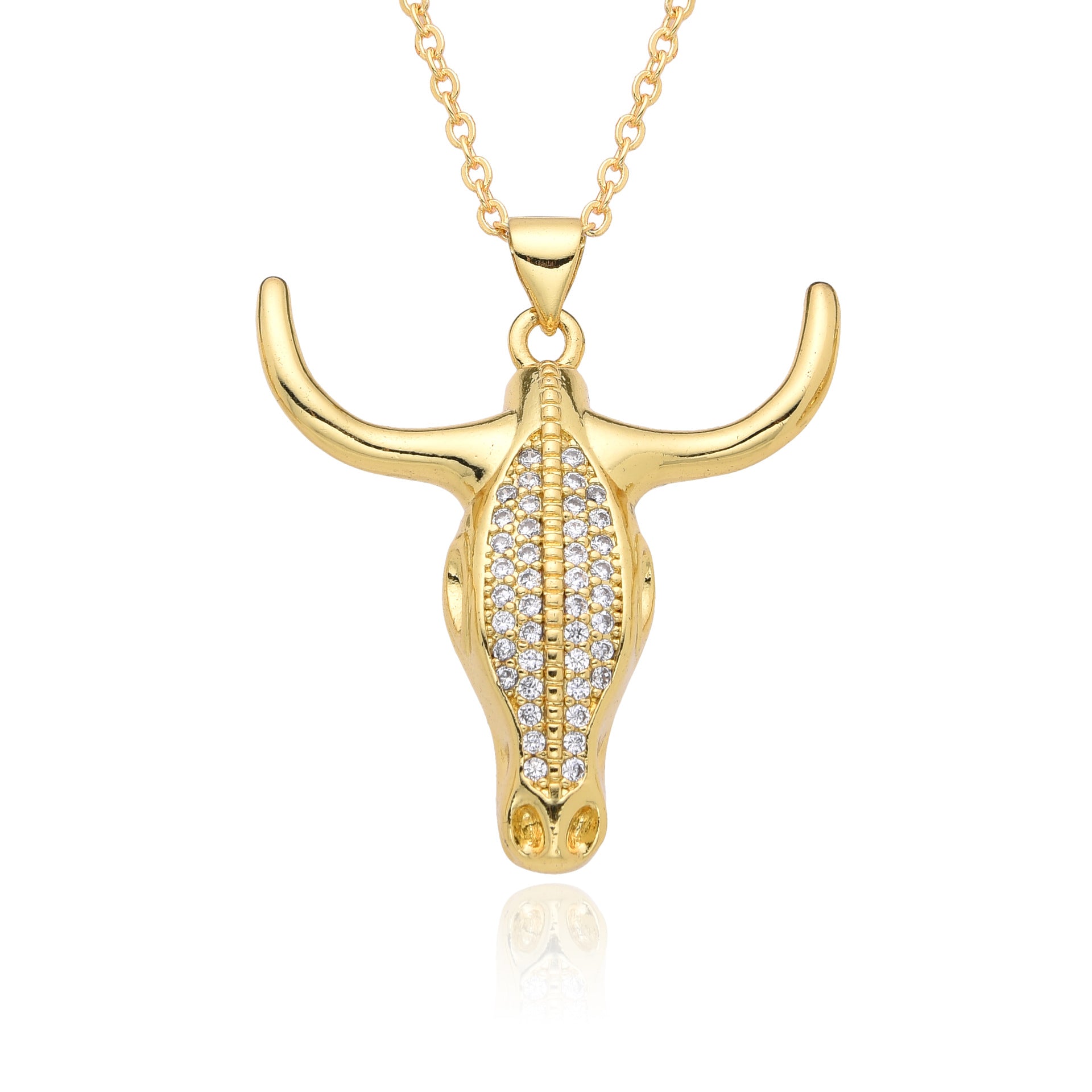 Wholesale  fashion personality bull women's 18K pendant necklace