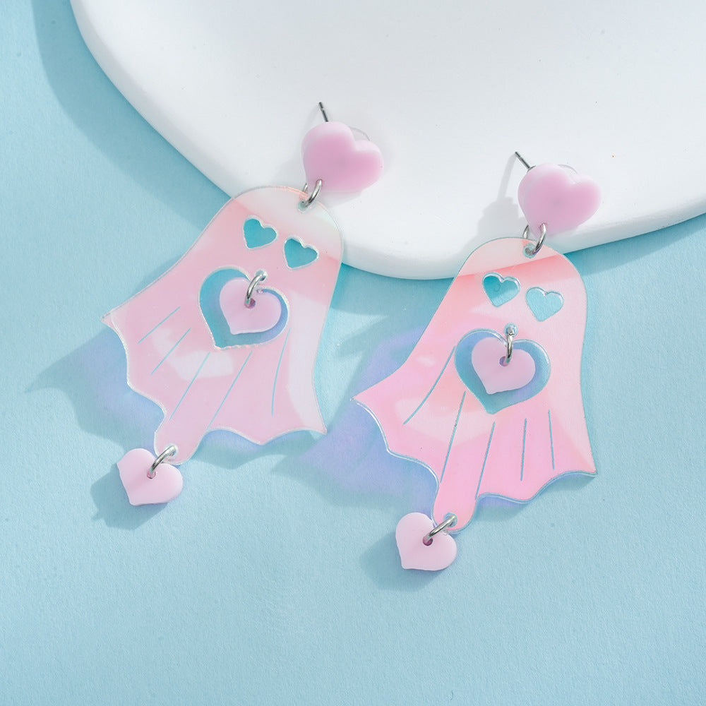 Wholesale Halloween Cute Laser Fantasy Ghost Acrylic Earrings ACC-ES-AnDao035