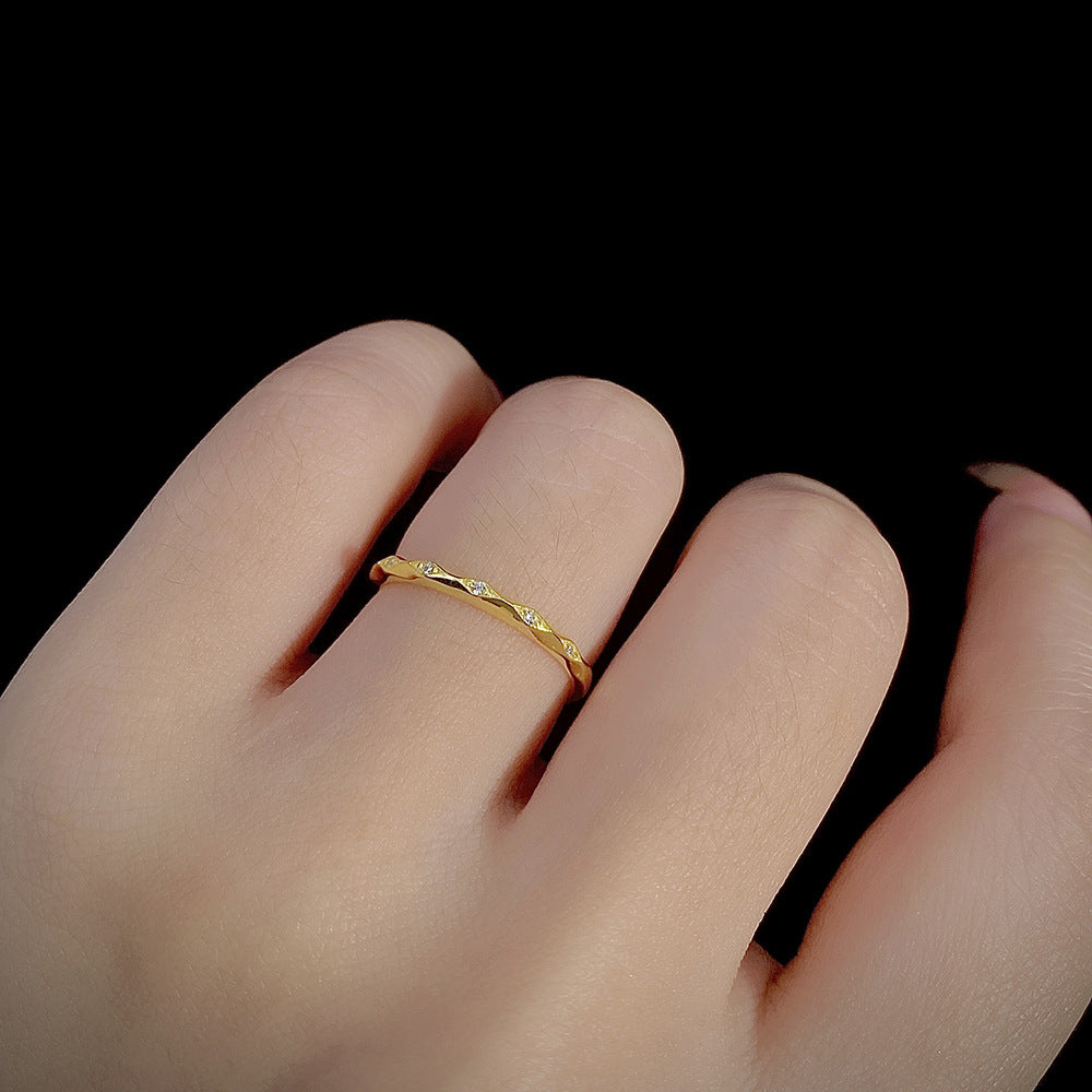 Wholesale s925 sterling silver plain luxury ring