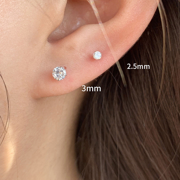 Wholesale Chic Copper Electroplated Sparkling Earrings Fashion Jewelry Accessory for Women
