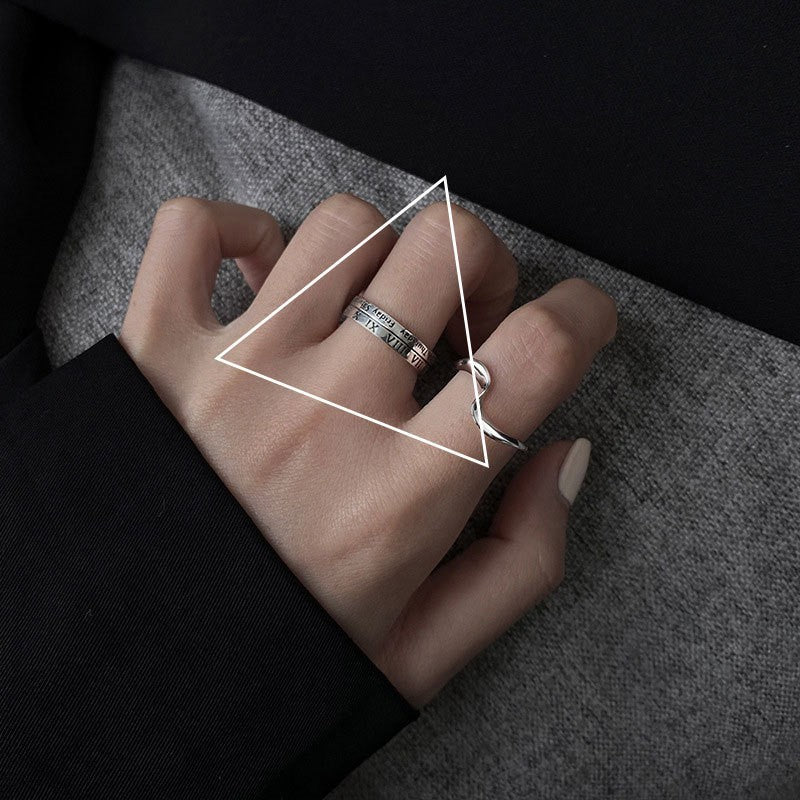 Wholesale Vintage Double Line Ring Open Ring ACC-RS-YaoFeng009