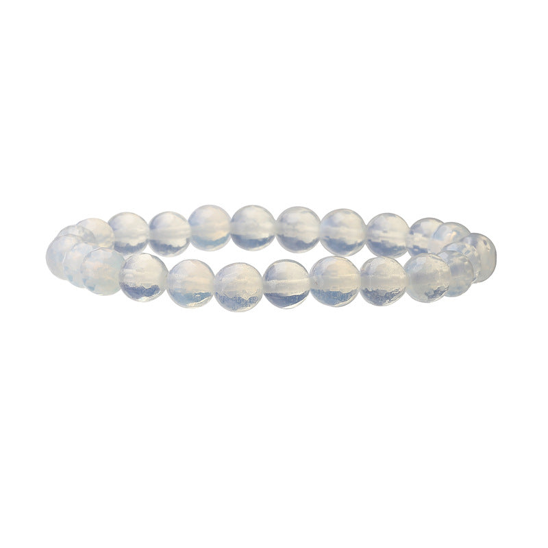 Wholesale Minimalist Faceted Natural Stone Beaded Bracelet With Pink Crystal Heart Charm Chic Unisex Jewelry Accessory For Wedding Gift And Boutique Resale