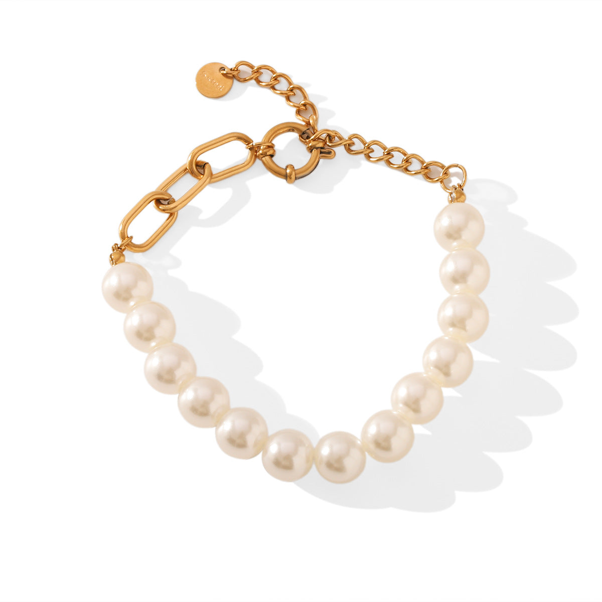 Wholesale  Pearl Bracelet All-match  Light Luxury 18K Titanium Steel Bracelet