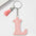 Wholesale PU leather 26 English letters colorful cowhide tassel keychain