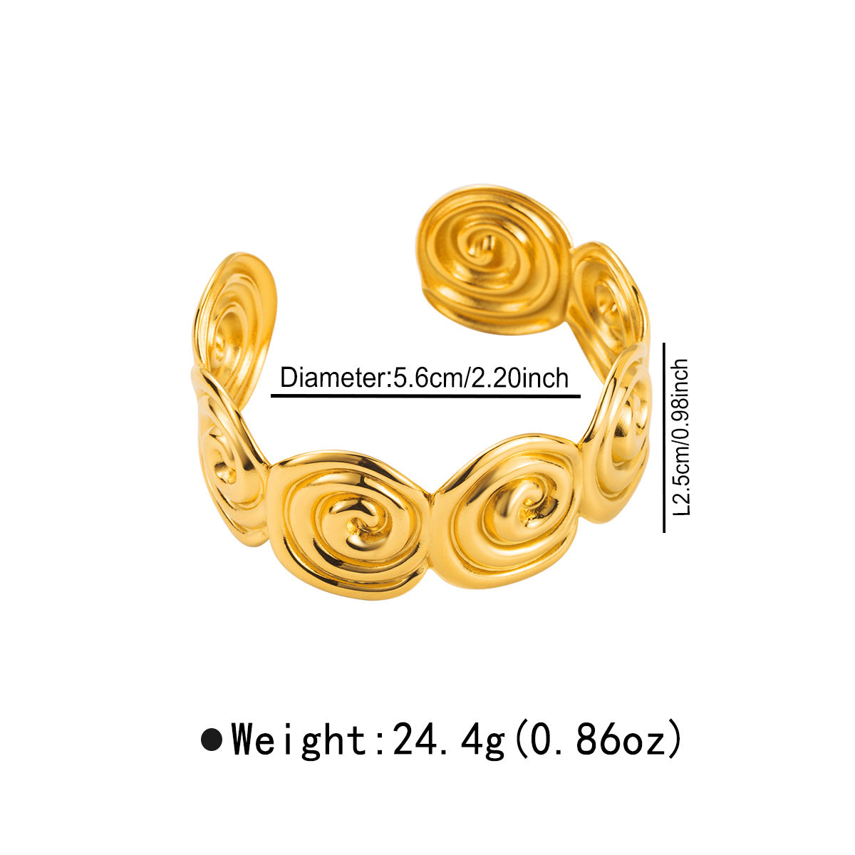 Wholesale Stainless Steel Open Starfish Ring Bracelet