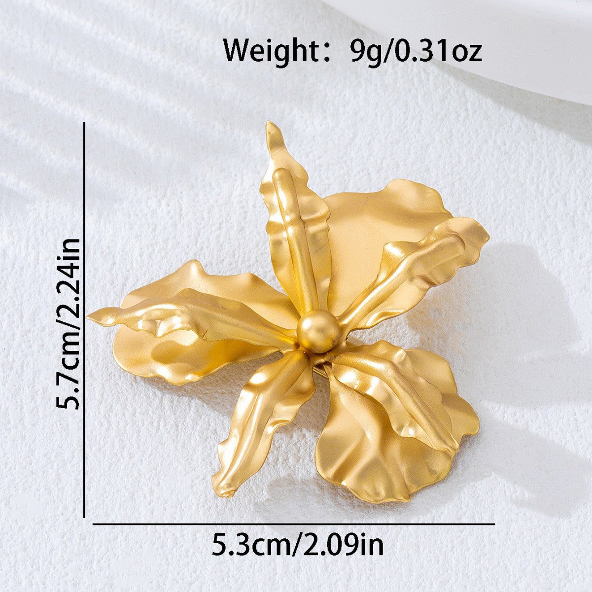 Wholesale Fashionable Trendy Metal Large Flower Brooch