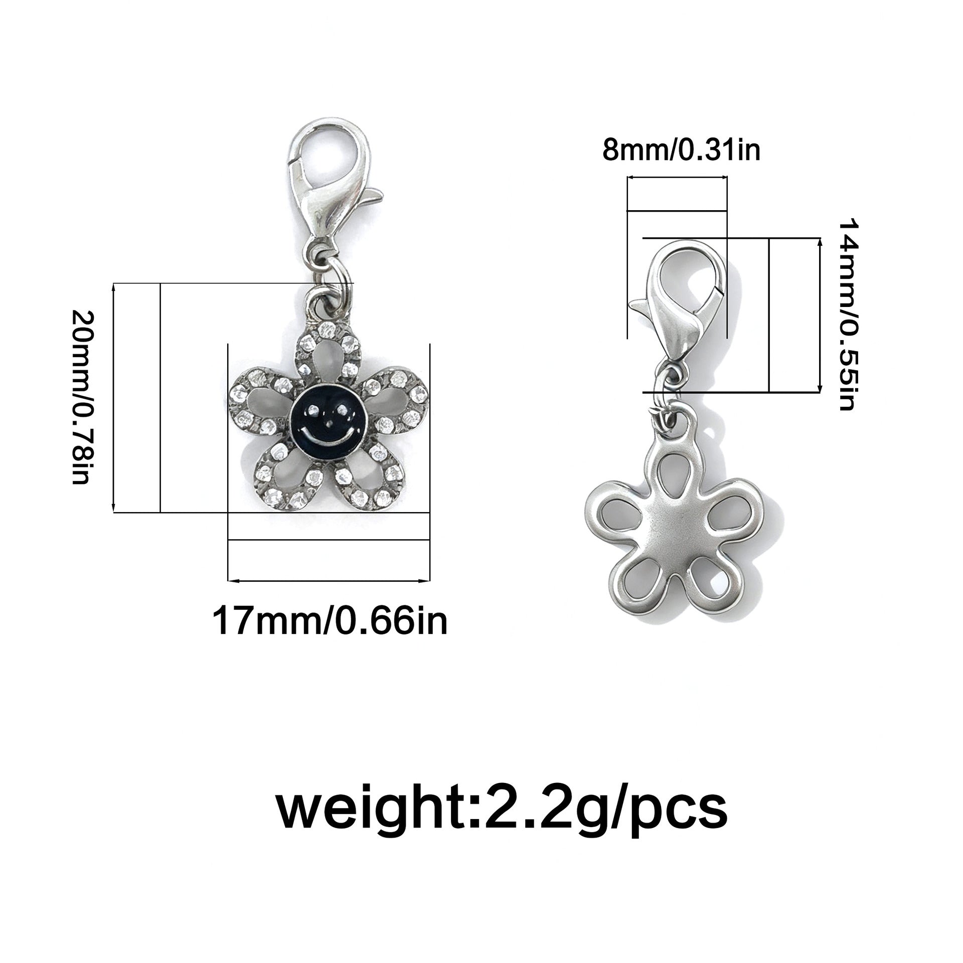 Wholesale Star moon  heart smiley face diamond pendant