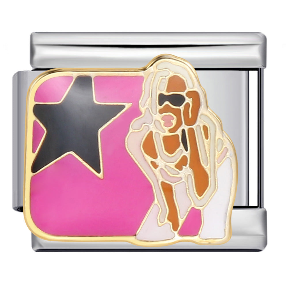 Wholesale Italian Charm Bracelet 9mm DIY Splicing Removable Stainless Steel Composable Bracelet