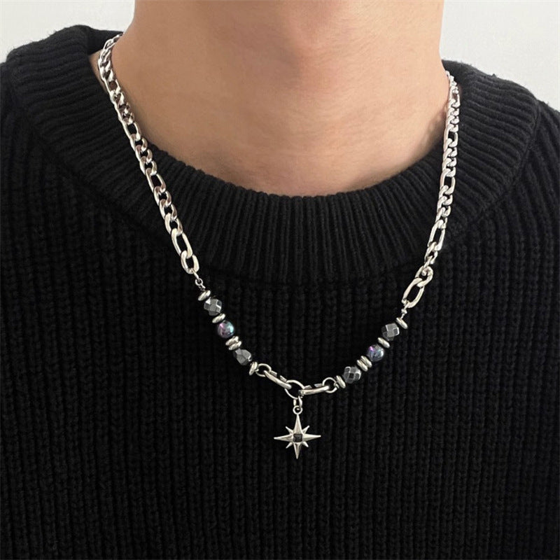 Wholesale Dark Star Men's Titanium Steel Sweater Chain Necklaces