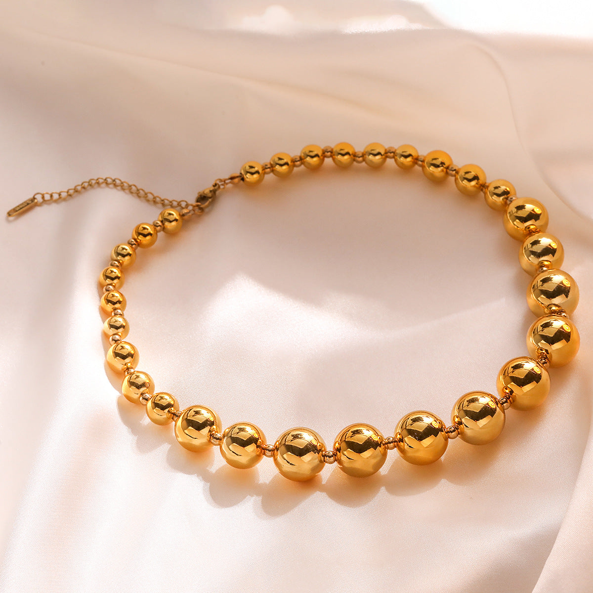 Wholesale 18K Gold Plated Lucky Bead Necklace