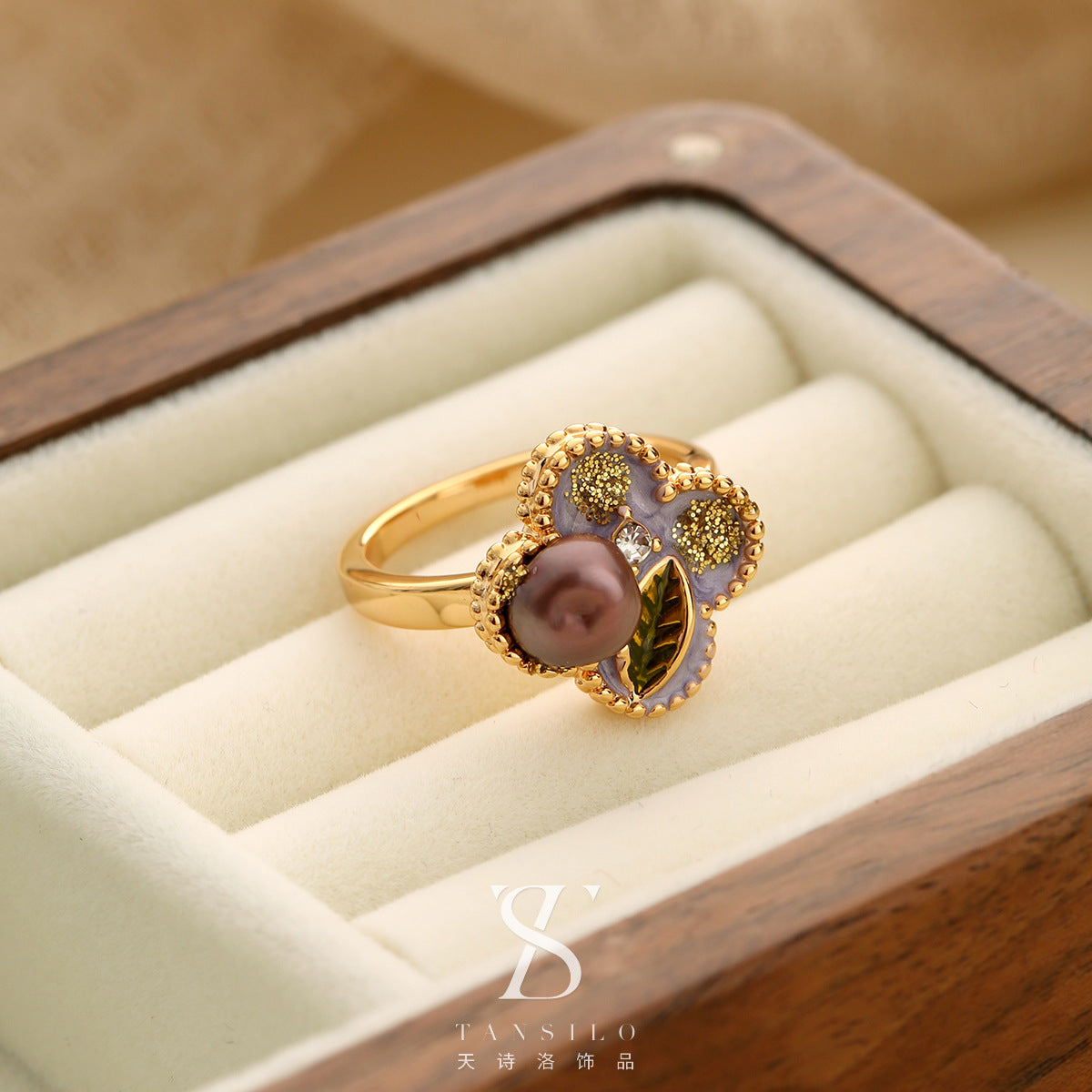 Wholesale  Oil Painting Vintage Ring  Oil Drop Opening Ring Adjustable Ring