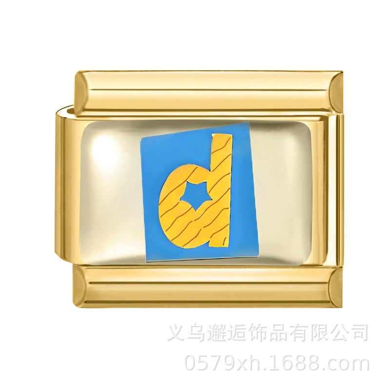 Wholesale 9mm Italian Charm Starter Bracelets DIY Letter Series Stainless Steel Composable Bracelet