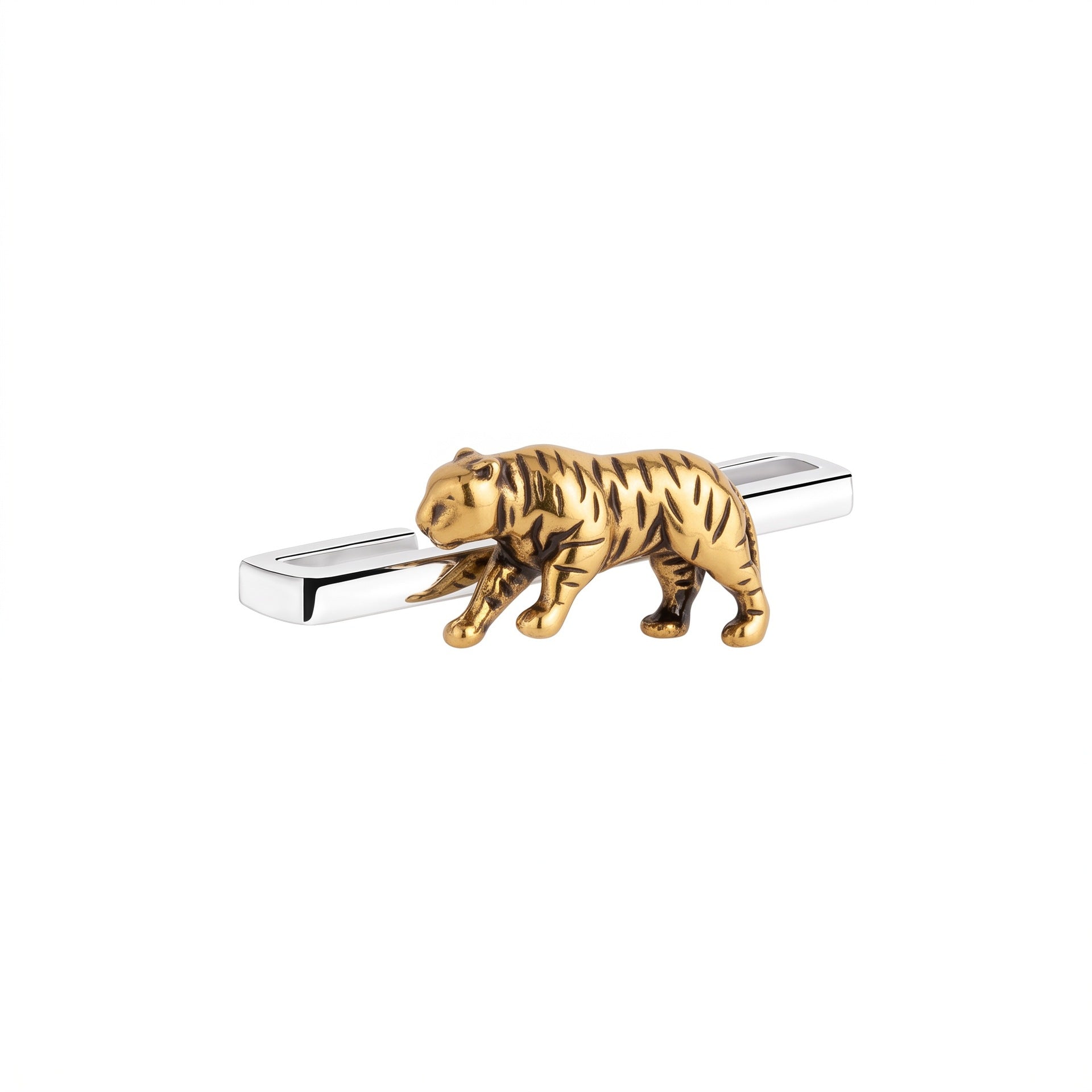 Wholesale Trendy Lion 18K Gold Plated Stainless Steel Watch Strap Charm DIY Jewelry Accessory Boutique Gift