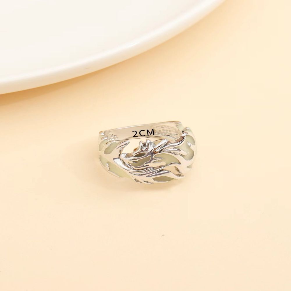 Wholesale Multicolor luminous dragon pattern men' s ring
