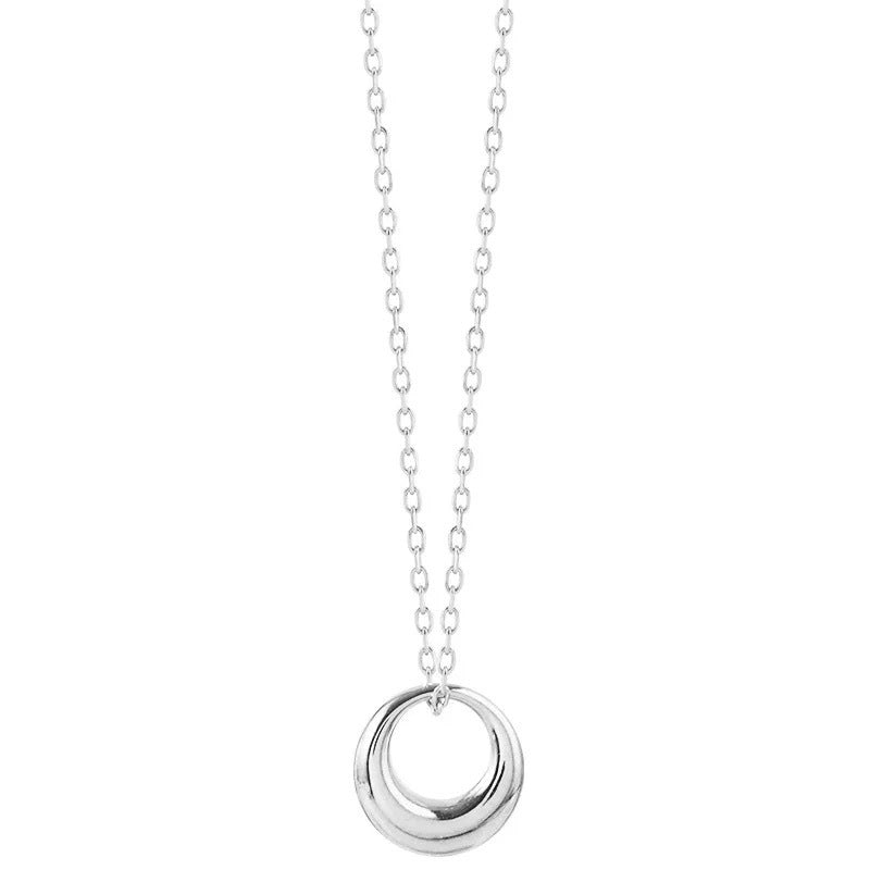 Wholesale Titanium Steel No fading gentle temperament small ring necklace