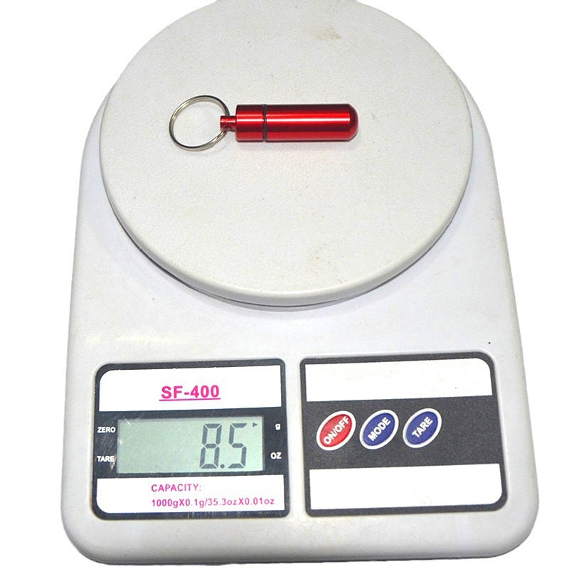 Wholesale Portable Outdoor Waterproof Sealed Aluminum Alloy Pill Bottle Keychain ACC-KC-KaBiao005