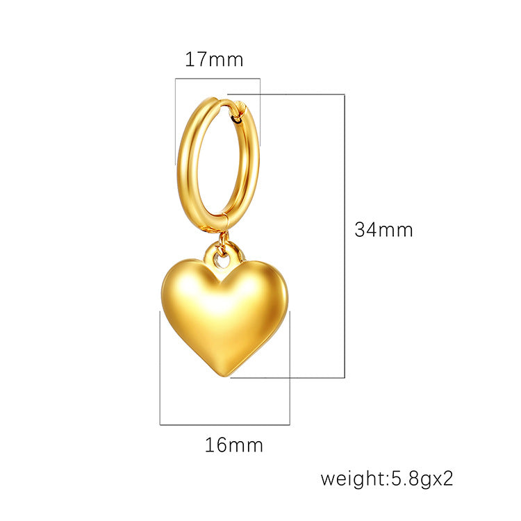 Wholesale  stainless steel love pendant earrings