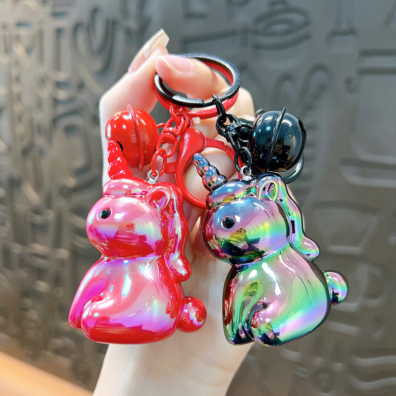 Wholesale Cartoon Electroplated Unicorn Keychains Acrylic Keychain Keychain Wallet ACC-KC-YanG004