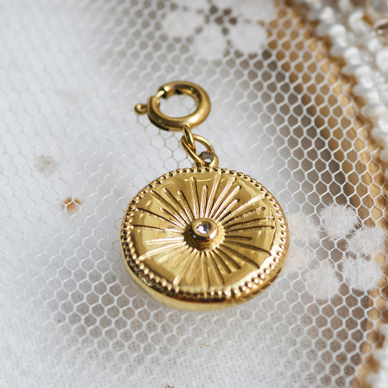 Wholesale Vintage Titanium Steel Necklace DIY Removable Pendant Natural Stone Clavicle Chain ACC-NE-Yachan002