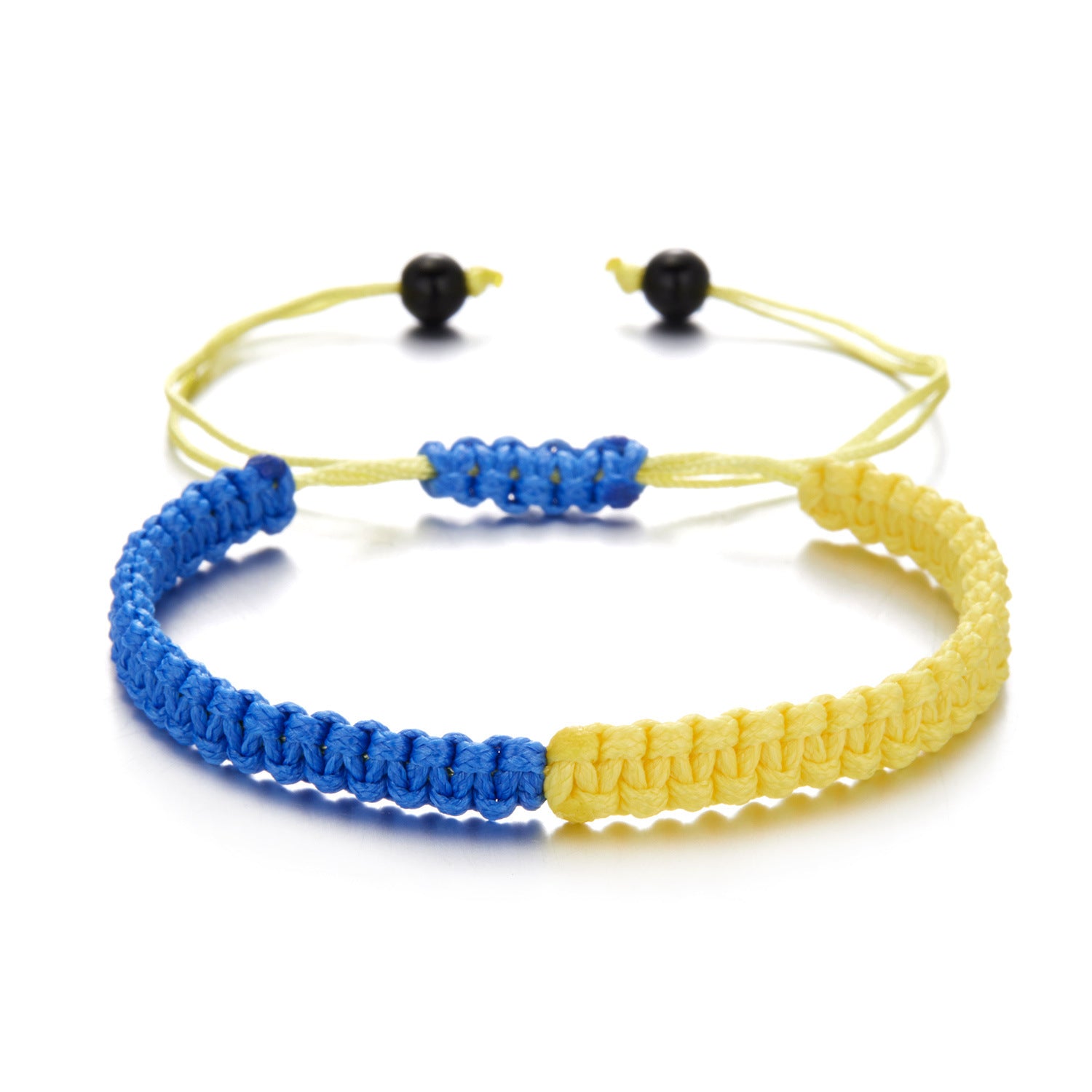 Wholesale Yellow Blue Alloy Bracelet Hand Woven Adjustable Bracelet