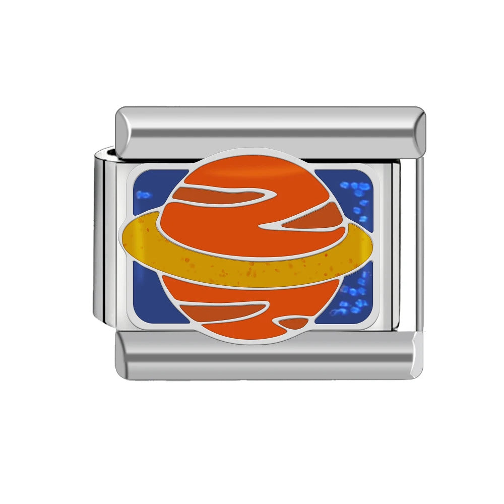 Wholesale Italian Charm Bracelet 9mm DIY Splicing Landscape Pattern Titanium Steel Composable Bracelet