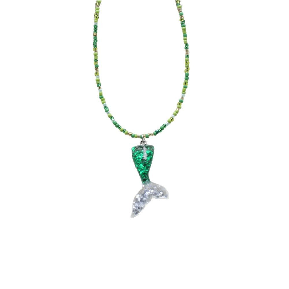 Wholesale Sequin Mermaid Tail Pendant Necklace
