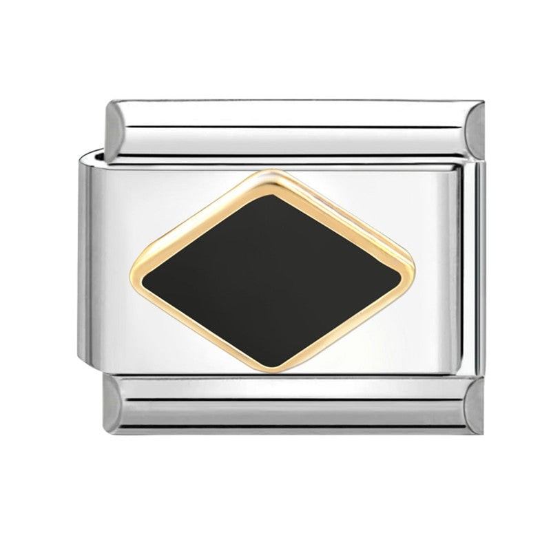 Wholesale Italian Charm Bracelet 9mm DIY Splicing Removable Stainless Steel Black Series Composable Bracelet