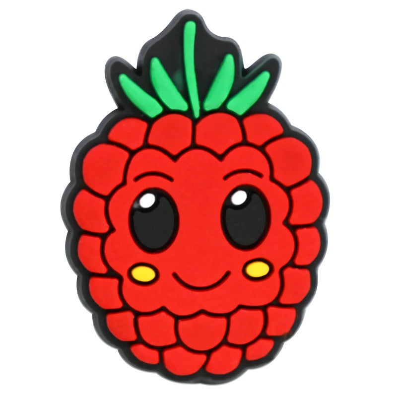 Wholesale Random 100pcs Cartoon Food Series  PVC Soft Rubber Shoe Buckle Decoration