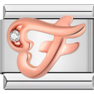 Wholesale Italian Charm Bracelet 9mm DIY 26 Artistic Letters   Creative Stainless Steel Composable Bracelet