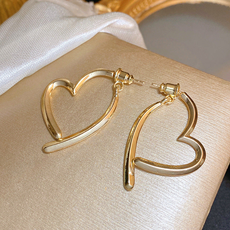 Wholesale 925 silver needle exaggerated geometric metal earrings