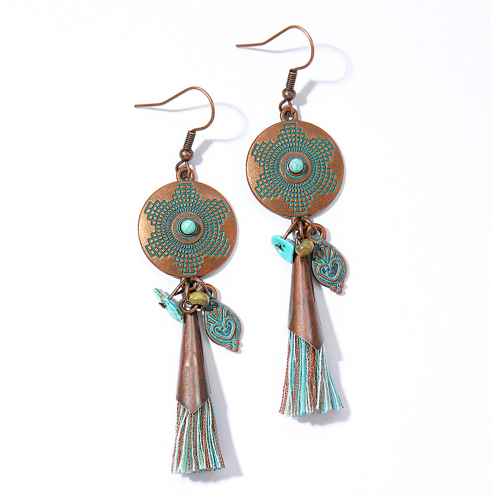 Wholesale Bohemian Tribal Ethnic Style Earrings for Holiday Travel Fashion Accessory