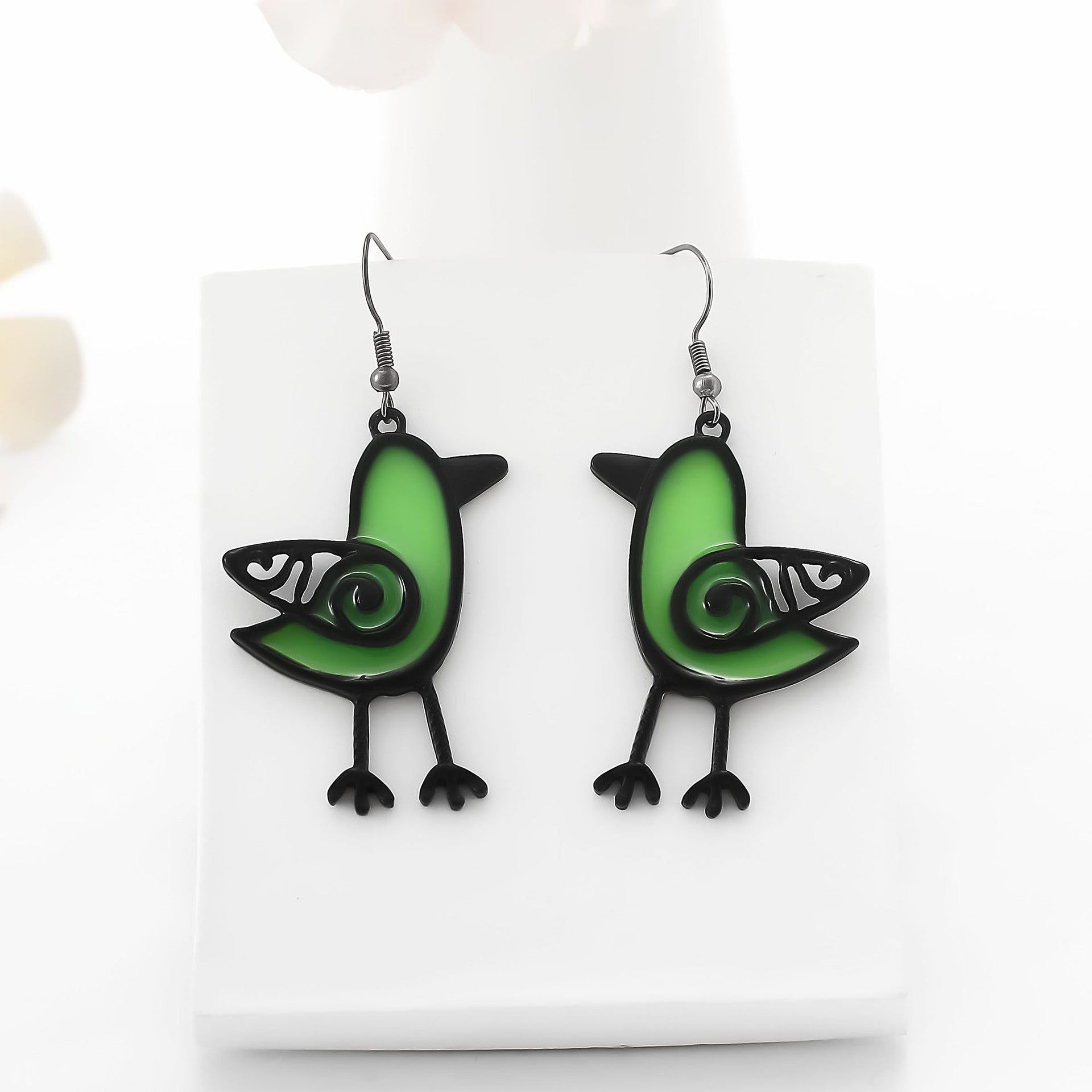 Wholesale Green bird earrings