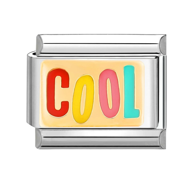 Wholesale Italian Charm Bracelet 9mm DIY Splicing Cartoon Cute Titanium Steel Composable Bracelet