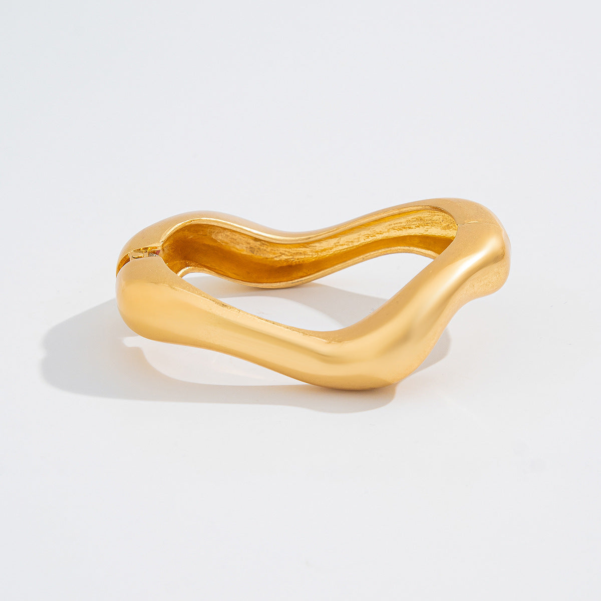 Wholesale Electroplated Metal Punk Irregular Wide Cuff Bracelet For Women Spring Clasp Stylish Fashion Accessory For Resale And Gift