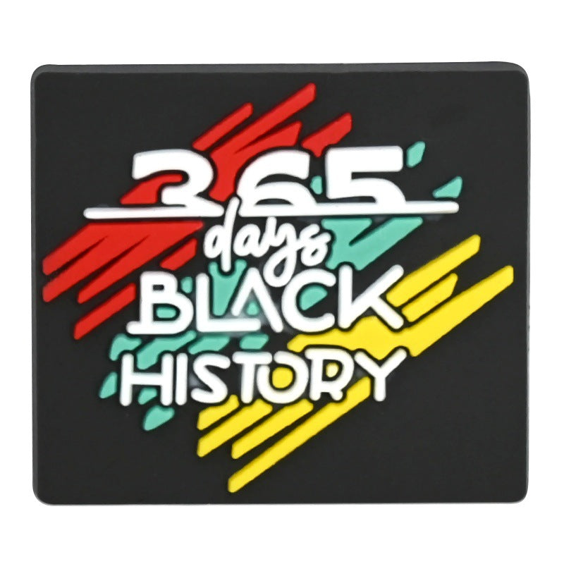 Wholesale  Random 100pcs  Black Girl SeriesPVC Soft Rubber Shoe Buckle Decoration